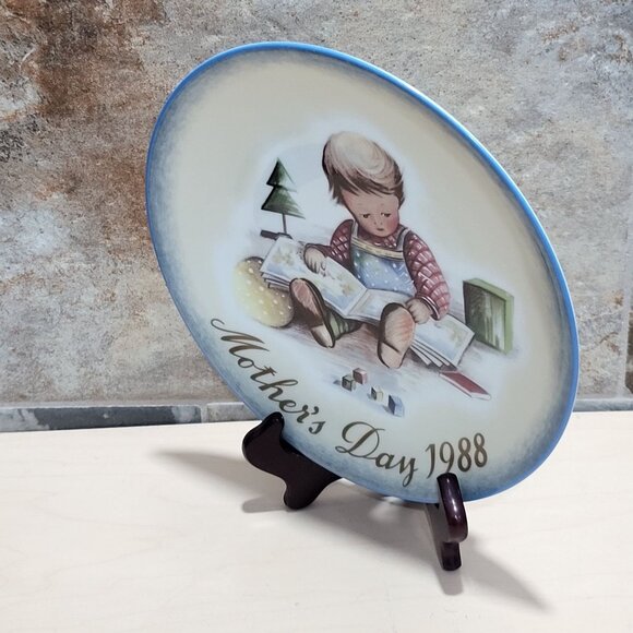Schmid Hummel Mothers Day 1988 Young Reader Decorative Wall Hanging Plate - Picture 10 of 11